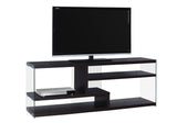 L&S Basics 10432 Tv Stand - 60"L / Cappuccino With Tempered Glass