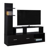 L&S Basics 10434 Tv Stand - 60"L / Cappuccino With A Display Tower