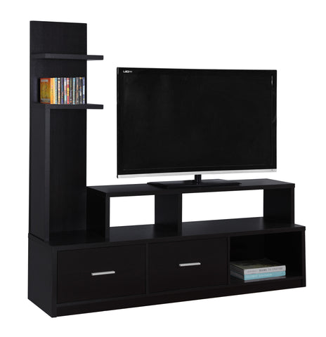 L&S Basics 10434 Tv Stand - 60"L / Cappuccino With A Display Tower