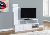 L&S Basics 10436 Tv Stand - 60"L / White With A Display Tower