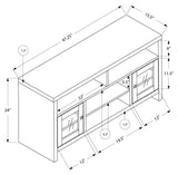 L&S Basics 10441 Tv Stand - 48"L / Cappuccino With Glass Doors