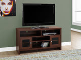 L&S Basics 10443 Tv Stand - 48"L / Warm Cherry With Glass Doors