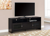 L&S Basics 10444 Tv Stand - 60"L / Cappuccino With Glass Doors