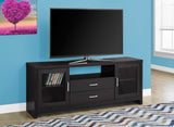 L&S Basics 10447 Tv Stand - 60"L / Cappuccino - Drawers / Glass Doors