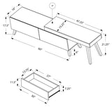L&S Basics 10452 Tv Stand - 67"L To 84"L / Cappuccino / 2 Drawers