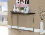 L&S Basics 10479 Console Table - 48"L / Cappuccino / Chrome Metal