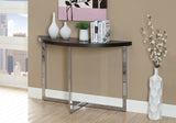 L&S Basics 10479 Console Table - 48"L / Cappuccino / Chrome Metal