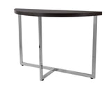 L&S Basics 10479 Console Table - 48"L / Cappuccino / Chrome Metal