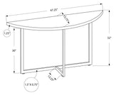L&S Basics 10480 Console Table - 48"L / Glossy White / Chrome Metal