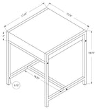 L&S Basics 10488 Accent Table - White Acrylic With Chrome Metal