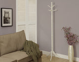 L&S Basics 10495 Coat Rack - 72"H / Antique White Wood Traditional Style