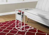 L&S Basics 10501 Accent Table - White / White Metal With A Magazine Rack