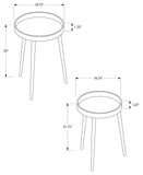 L&S Basics 10512 Nesting Table - 2Pcs Set / White