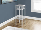 L&S Basics 10515 Accent Table - White Marble / White Metal