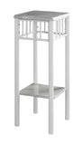 L&S Basics 10515 Accent Table - White Marble / White Metal
