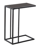 L&S Basics 10518 Accent Table - Black Metal / Black Tempered Glass