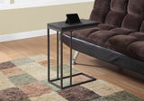 L&S Basics 10519 Accent Table - Cappuccino / Bronze Metal