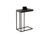 L&S Basics 10519 Accent Table - Cappuccino / Bronze Metal