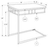 L&S Basics 10521 Accent Table - Black / Silver Metal