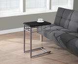 L&S Basics 10521 Accent Table - Black / Silver Metal