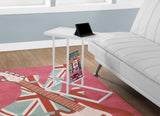 L&S Basics 10525 Accent Table - White / White Metal With A Magazine Rack