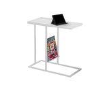 L&S Basics 10525 Accent Table - White / White Metal With A Magazine Rack