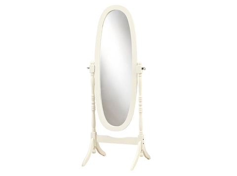 L&S Basics 10529 Mirror - 59"H / Antique White Oval Wood Frame