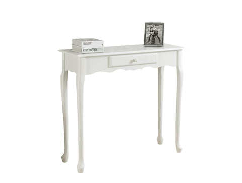 L&S Basics 10534 Accent Table - 36"L / Antique White Hall Console