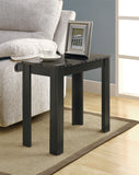 L&S Basics 10538 Accent Table - Black / Grey Marble