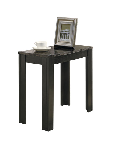 L&S Basics 10538 Accent Table - Black / Grey Marble