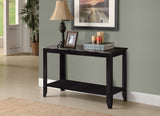 L&S Basics 10550 Console Table - 44"L / Black / Grey Marble Top