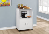 L&S Basics 10557 Kitchen Cart - 33"H / White On Castors