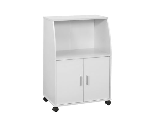 L&S Basics 10557 Kitchen Cart - 33"H / White On Castors