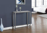 L&S Basics 10560 Console Table - Grey / Blue Tile Top / Hammered Silver