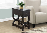 L&S Basics 10565 Accent Table - Cappuccino With A Drawer