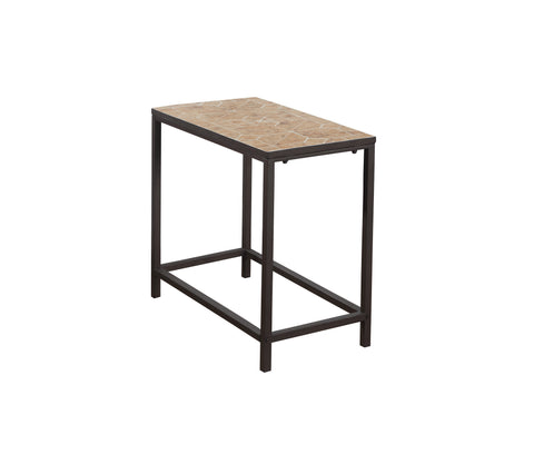 L&S Basics 10571 Accent Table - Terracotta Tile Top / Hammered Brown