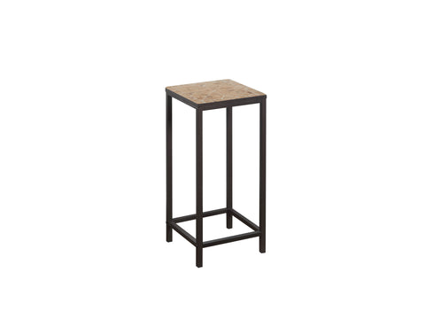 L&S Basics 10573 Accent Table - Terracotta Tile Top / Hammered Brown