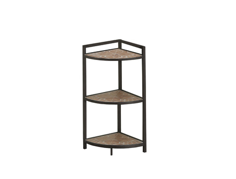 L&S Basics 10574 Bookcase - 30"H / Terracotta Tile Top / Hammered Brown