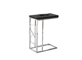 L&S Basics 10580 Accent Table - Cappuccino / Chrome Metal