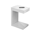 L&S Basics 10584 Accent Table - White With A Drawer