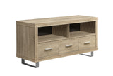 L&S Basics 10585 Tv Stand - 48"L / Natural With 3 Drawers