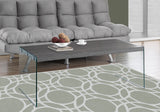 L&S Basics 10599 Coffee Table - Grey With Tempered Glass