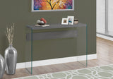 L&S Basics 10601 Console Table - Grey With Tempered Glass