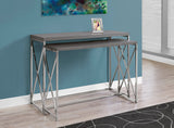 L&S Basics 10606 Console Table - 2Pcs / Grey With Chrome Metal