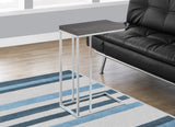 L&S Basics 10607 Accent Table - Grey With Chrome Metal