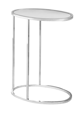 L&S Basics 10618 Accent Table - Oval / Mirror With Chrome Metal
