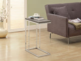 L&S Basics 10623 Accent Table - Dark Taupe With Chrome Metal