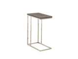 L&S Basics 10623 Accent Table - Dark Taupe With Chrome Metal
