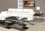 L&S Basics 10630 Coffee Table - Cappuccino / Chrome Metal