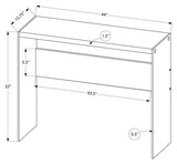 L&S Basics 10640 Console Table - Glossy White With Tempered Glass